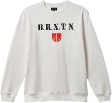 BEIXTON PEACE SHIELD Men's Crewneck Sweatshirt - Off White - Large - NWT