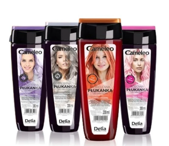 Delia Cameleo Hair coloring toner semi permanent washable dye silver violet pink