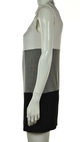 BCBGMAXAZRIA Womens Dress Size XSP White Gray Black Shift Short Sleeveless - Picture 3 of 5