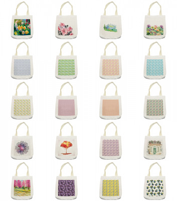 Ambesonne Watercolor Tote Bag Reusable Linen Sack Shopping Books Beach
