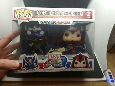 Black Panther (Chadwick Boseman) VS Monster Hunter -  Pop Marvel /Capcom 2 Pack 