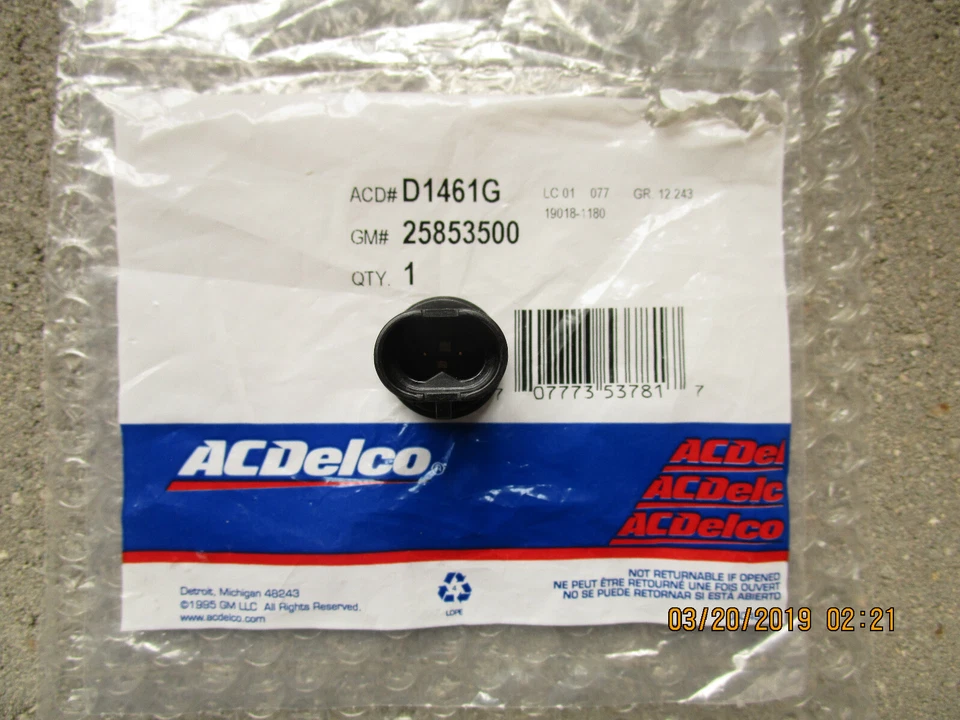 GM CHEVY 25853500 ACDELCO D1461G ABRIDOR DE TAPA DE MALETERO PUERTA LEVADIZA INTERRUPTOR DE LIBERACIÓN NUEVO Foto 3 de 3