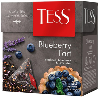 TESS BLUEBERRY TART Black Tea LAVENDER PYRAMIDS Made in Russia RF NO GMO US Sell