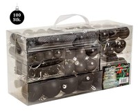 100 Weihnachtskugel Lamettini Spitze Christbaumkugel Schwarz Christbaumschmuck