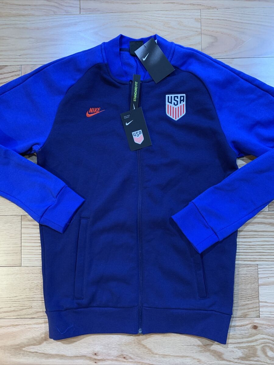 Nike Men's USA Soccer Navy Track Jacket Sz Small BNwT Cotton Nike Men's USA Soccer Navy Track Jacket Sz Small BNwT Cotton