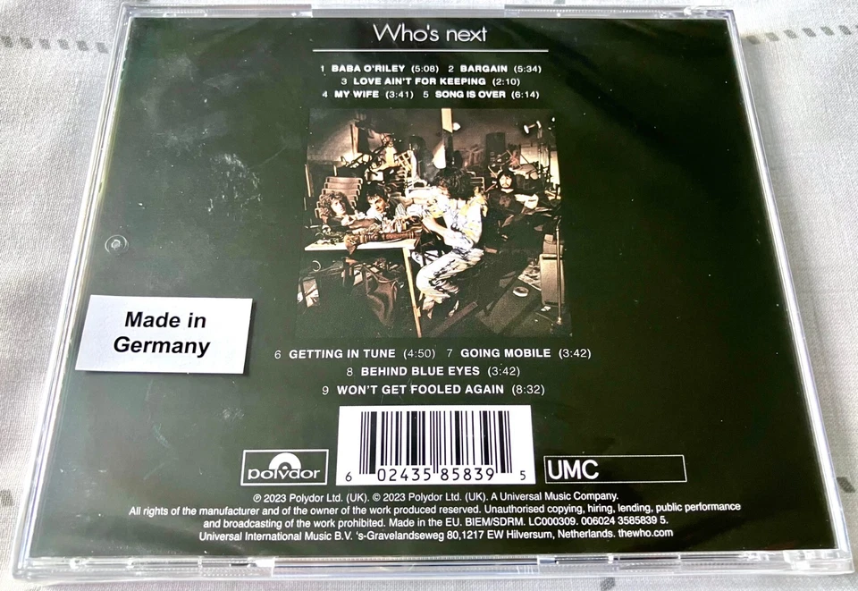 The Who - Whos Next - 50th Anniversary Edition -  NEW CD (sealed) - Image 3 of 3