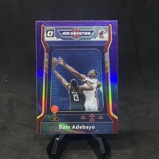 2020-21 Panini Donruss Optic Bam Adebayo Purple prizm air defense Miami Heat #2