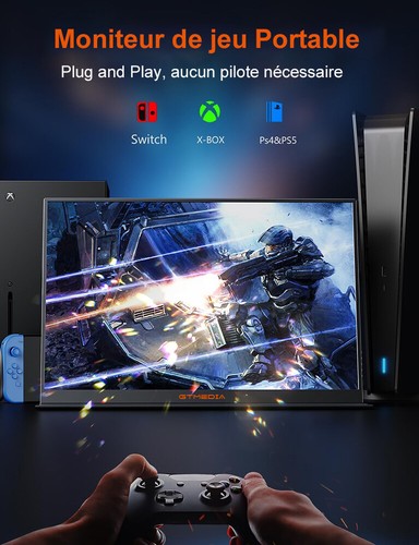 165Hz Moniteur de Jeu Portable 17,3 Pouces 2,5K avec Béquille UHD Externe Écran - Photo 6/23