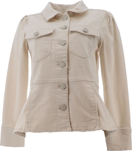 Democracy Puff Shoulder Denim Jacket 