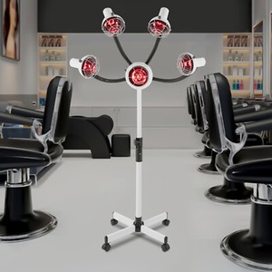 5 Head Salon Infrared Heat Lamp, Adjusting Height Styling Perming Dryer 750W