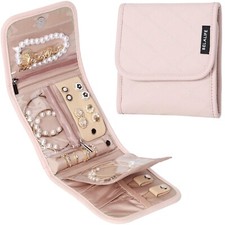 BELALIFE Travel Jewelry Case Organizer, Small Foldable Storage Roll for Earri...
