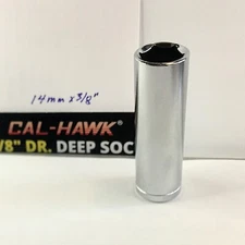 Cal- Hawk Deep Socket  14 mm x 3/8" Dr   6Pt  Free USA Ship