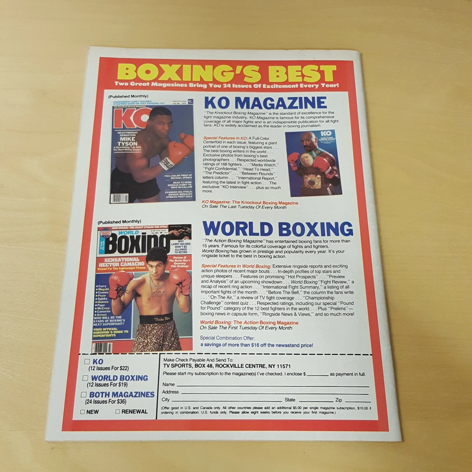 KO Magazine January 1987 Original Autograph COA Sugar Ray Leonard Boxer - 画像2/12