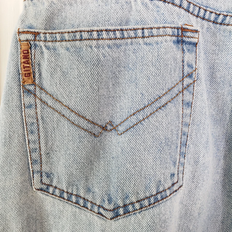 Pantalones de mezclilla vintage Gitano cintura alta holgados patinadora cónicos mamá 36x28 22w Foto 3 de 4