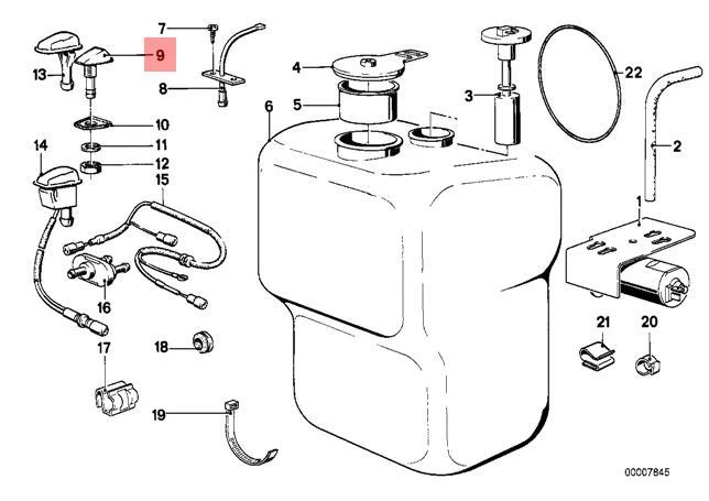 Genuine BMW 02 E24 E26 E3 E9 Convertible Spray Injector OEM 