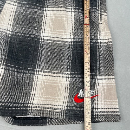 Nike x Supreme Plaid Sweatshorts FW18 Men M Black White Premium Soft Streetwear - Picture 8 of 12