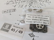 Husqvarna 45 49 Chainsaw Walbro WT-17 Carb Carburettor Kit. Best UK Kits at SBS