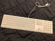 Genuine Apple A1243 Aluminum USB Wired Keyboard With Numeric Keypad
