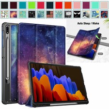 For Samsung Galaxy Tab S8 Plus/S7 Plus/S7 FE Slim Case Tri-Fold Stand Cover