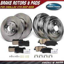 12x Front&Rear Disc Brake Rotors & Ceramic Brake Pads for Cadillac CTS 2017-2019