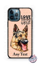 German Shephard Dog Face Pet Love Word Personalized Phone Case Cover fits iPhone