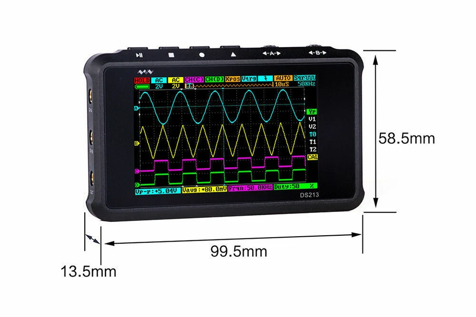 Handheld Digital Storage Oscilloscope 4-channel Oscilloscope 15MHz 100MSa/s - Image 2 of 4
