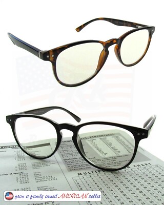 BLUE LIGHT READING GLASSES ANTI-GLARE LENS READERS Spring Hinges 