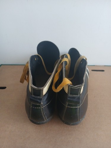 Raro Fortezza Regd. Stivali da calcio vintage in pelle nera taglia 8 anni 60/70 - Foto 5 di 15