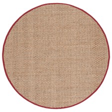 SAFAVIEH Natural Fiber Collection NF114D Natural/Red Rug