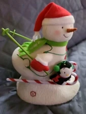 HALLMARK Jingle Pals SWOOSHIN’ DUO Skiing Snowman SOUND LIGHT MOTION