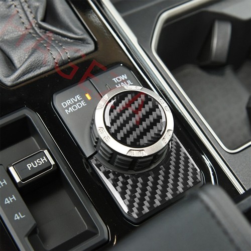 Carbon Fiber Multimedia Knob Switch Ring Trim For T@yota Tundr@ /Sequoia 2022-25 - Foto 6 di 37