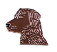 Chocolate Labrador Retriever Dog Puppy Face Metal Enamel Pin Badge
