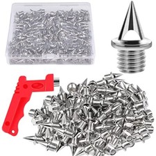 120 Pcs Steel Track Cross Country Silver Spikes Replacement 1/4 Inch Shoe New