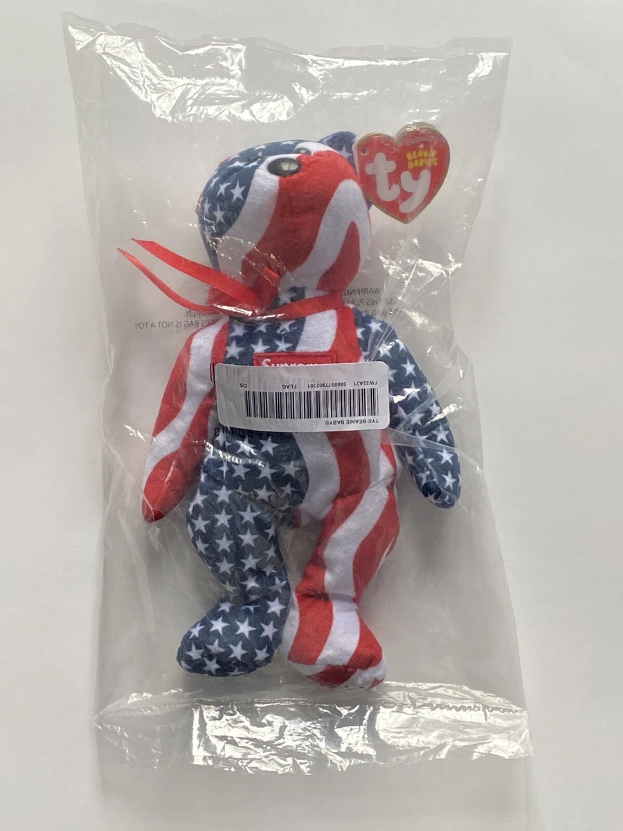 SUPREME TY BEANIE BABY FLAG OS FW22 IN HAND 100% AUTHENTIC BRAND NEW