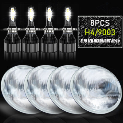 4pcs 5.75 5-3/4'' inch round LED Headlight for Chevy GMC Corvette C1 C2 1963-1982