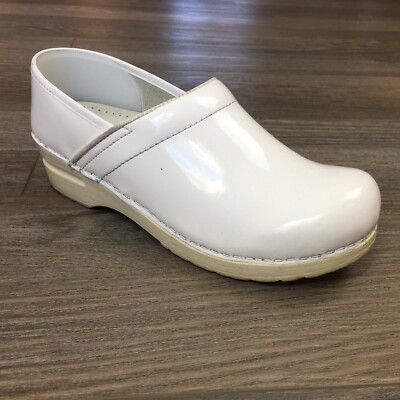 Sanita Clogs Loafers Shoes Womens Size 39 EU US White Patent