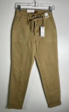 Judy Blue Womens 1/25 High-Waist Cuffed Denim Joggers Khaki JB88815 Ava