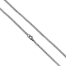 Silver Stainless Steel Tight Link Curb Chain Necklace 2.7mm 18/20/22 Inch