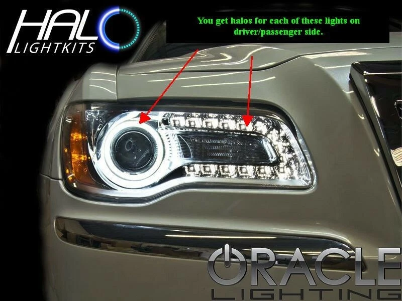 2011-2014 CHRYSLER 300 300C COLORSHIFT LED LIGHT HEADLIGHT HALO KIT by ORACLE  - Image 2 of 4
