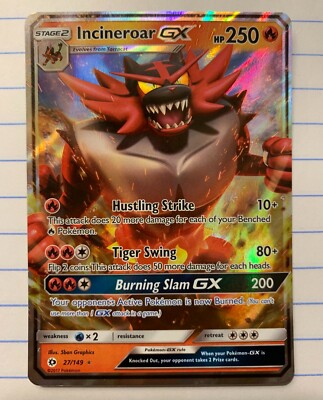 Pokemon Card Incineroar GX Sun & Moon