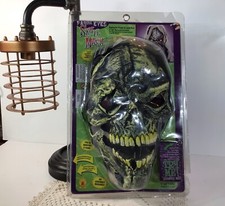 Scary Spooky Creepy Skull Head Mask w/Lite Up/ Eyes NEW IN PKG