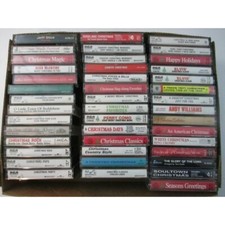 Lot of 43 Assorted Christmas Cassette Tapes Multiple Genres Various Elvis Perry