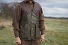 Milano Countryman Shooting, Hunting, REAL Leather Sheep Napa Gilet
