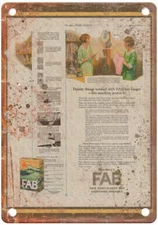 Old 1924 COLGATE'S Fab Washing Machine Laundry Ad Retro Look Metal Sign ZF305