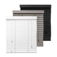 Jalousie Holzjalousie matt Premium Holz Rollo Echtholz Holzrollo Lamelle 50mm