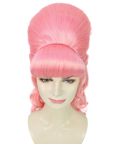 HPO Adult Women's Class 60's Brown Half Updo Wig with Ponytail, HW-7577 - Picture 58 of 65