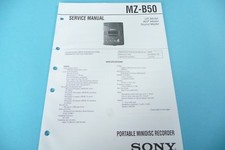 Service Manual Guide For Sony MZ-B50, ORIGINAL  