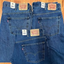 Bundle of 3 NWT Levi's 550 Relaxed 44X30 Men's Blue Denim MSRP 69.50