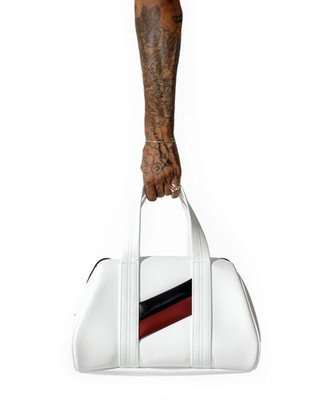NWOT Richfresh Sold Out  The Bag  Racer White Ultra-luxe Sports Duffle