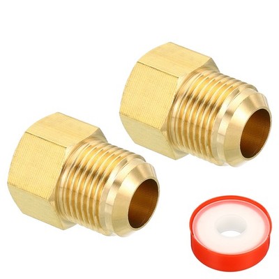 5/8 SAE Stecker x 1/2 SAE Buchse Messing Leuchte Rohr Fitting 2Pack